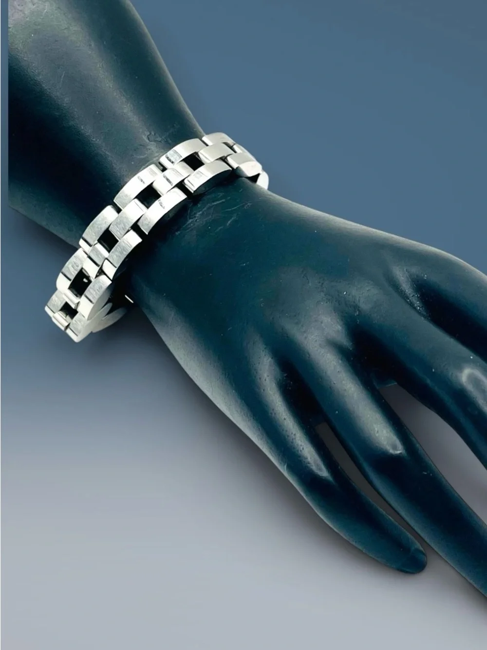 Men’s Stainless Steel Watch Link Style Chain Bracelet Substantial Statement